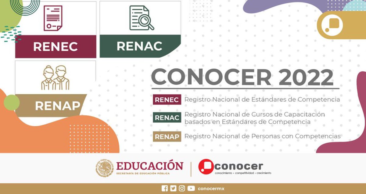ConocerMx's tweet photo. 🔝 #CampañasCONOCER 
En nuestro sitio web se encuentra toda la información sobre nuestros Registros Nacionales de prestadores de servicios.
Toda la información al alcance de un clic: https://t.co/FIk7WuGD2w 
 #CONOCER2022 https://t.co/PE81sI0VgV