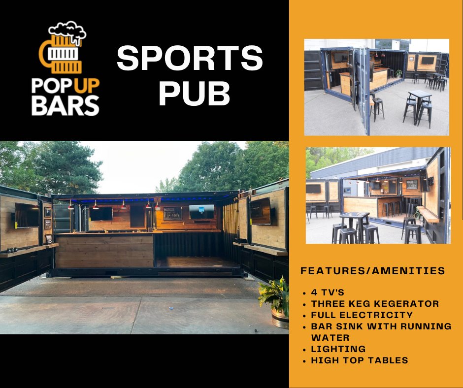Pop Up Bars_PUBs on Twitter "The Sports PUB is designed for the