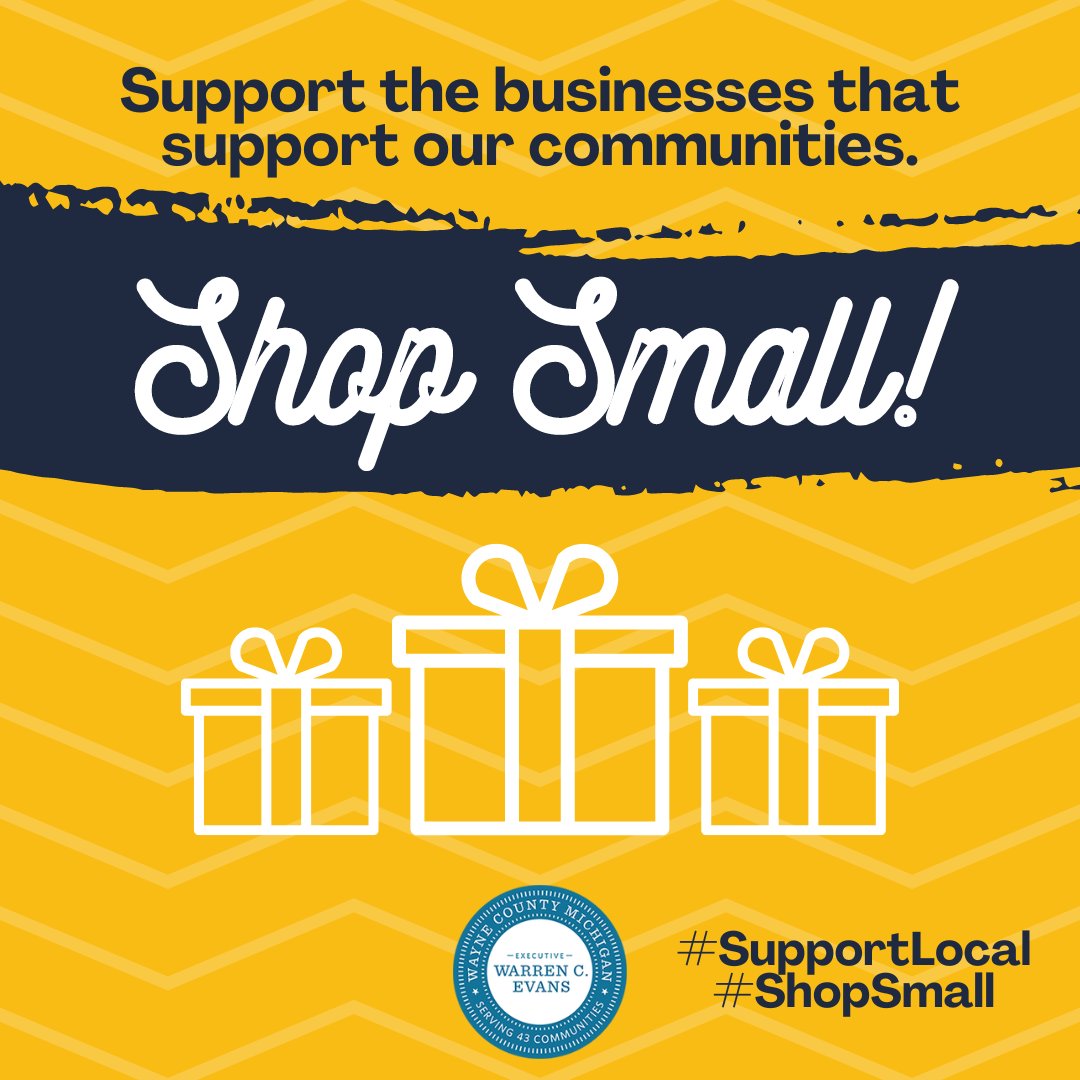 WayneCoEconDev's tweet photo. Don't forget to shop small this holiday season! 🎁 #ShopSmall #SupportLocal https://t.co/2rtnF9emL3