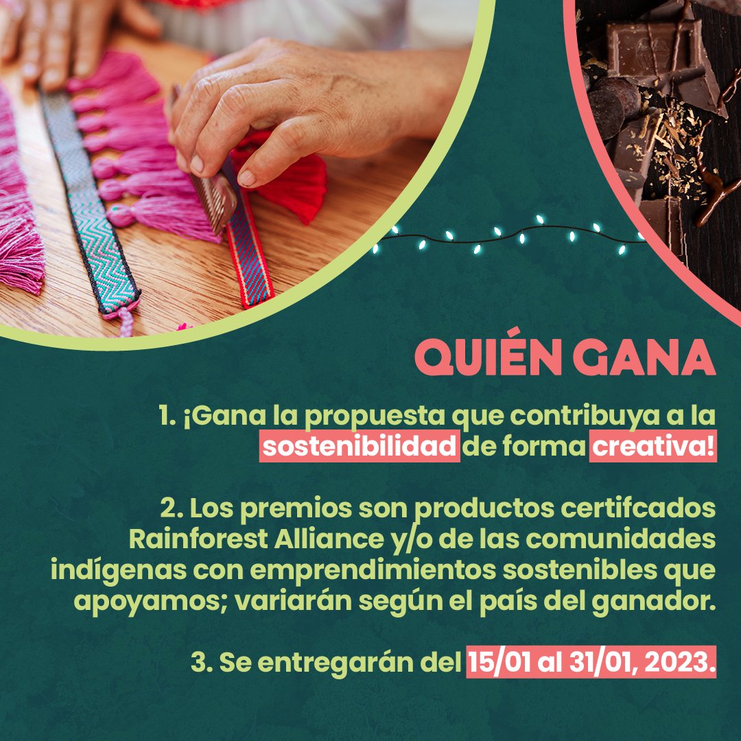 ¿Cómo celebrar unas #FiestasSostenibles? ¡Le invitamos a hacer elecciones conscientes para el bienestar ambiental, social y económico en su familia y comunidad: participe y gane productos certificados y/o de comunidades nativas con prácticas sostenibles! Toda la info👇🐸