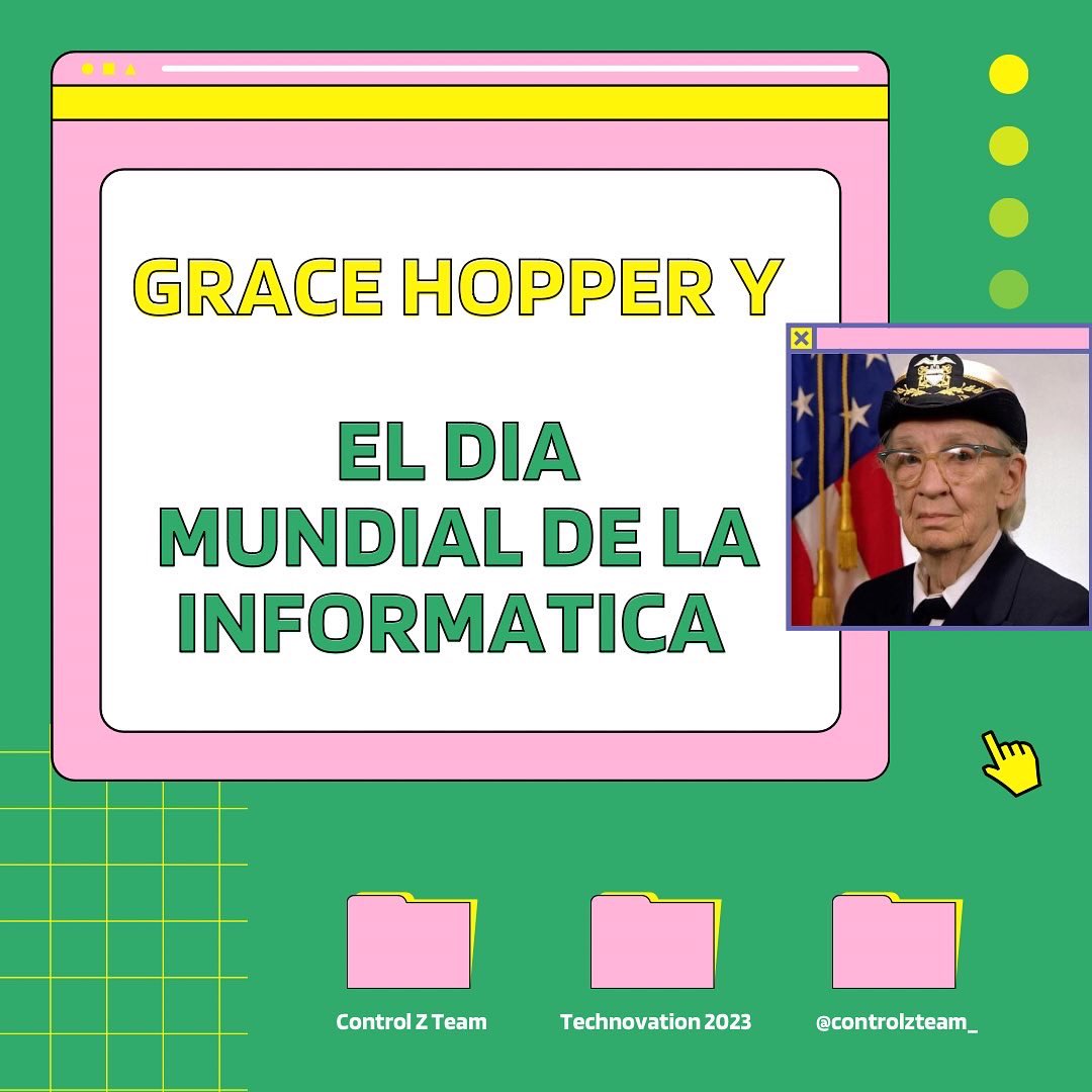 controlzteam_'s tweet photo. Hoy 9 de diciembre es el Día Mundial de la Informática gracias a esta mujer 👩‍💻 
#controlzteam #diamundialdelainformatica #gracehopper #mmmacademy https://t.co/y6cXluJdhe