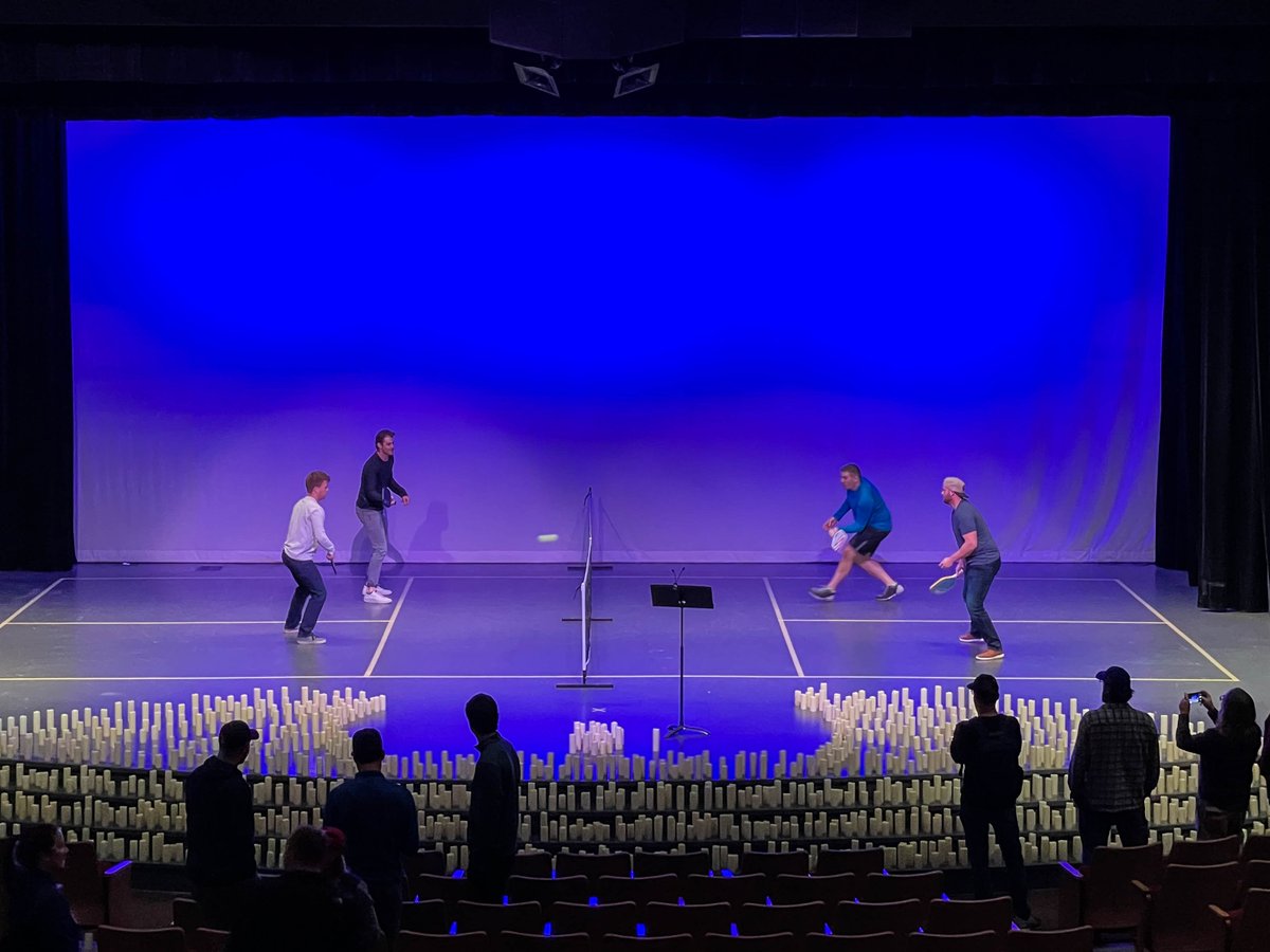 JustPaddles's tweet photo. Are you even a pickleball company if your year-end business recap doesn't have a pickleball court on stage? #justpaddles #justpickleball #pickleball #clicktocourt https://t.co/T1NupcPx3B