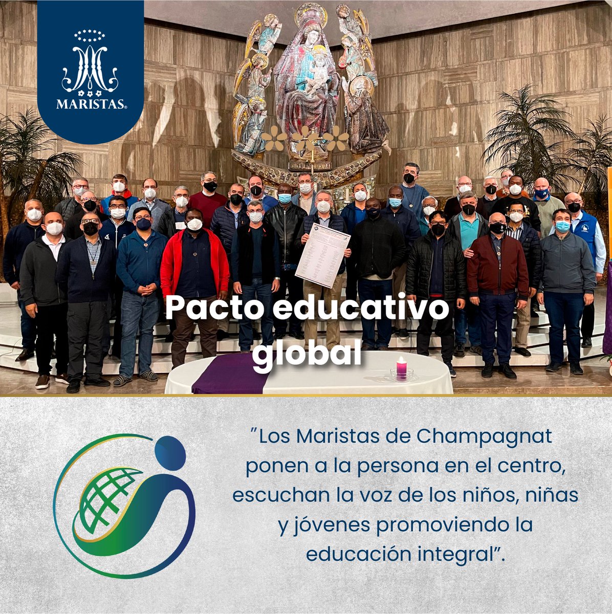 ¿Quieres leer más sobre como llevamos a acabo el Pacto Global? Da click aquí: champagnat.org/es/pacto-educa…