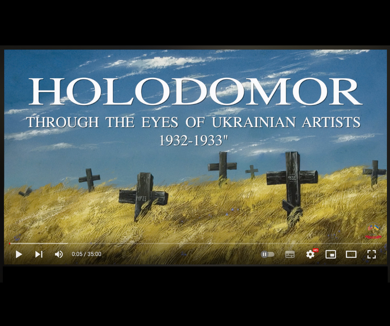 During the Holodomor, although artists were silenced from creating any kind of visual work, they continued to create. Take a video tour of the largest collection of Holodomor-themed artwork collected by Morgan Williams, displayed at Ukraine House in D.C. bit.ly/3i7pqO2