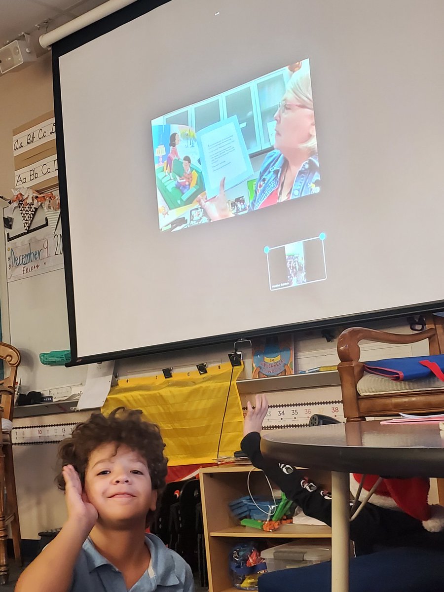 It's always a joy when the best librarian <a href="/LMTSAnn/">Ann Lallande</a> Zooms in to share the joy of reading with my students! This librarian ROCKS! #nresgrows