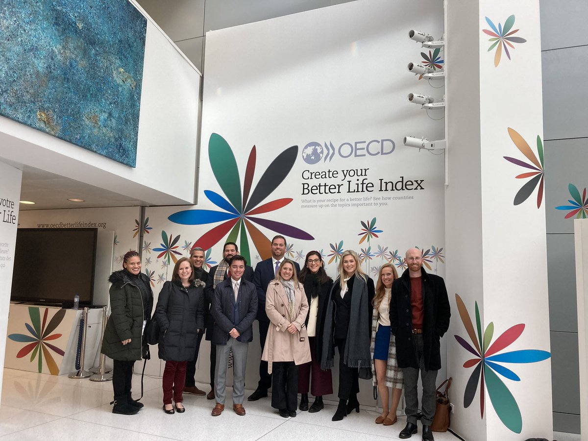 WeAreEDYN's tweet photo. #PoliticalTwinningTrip 
Last meeting on our agenda - @OECD 🤩 
Dear @CarolJGuthrie @phyllisflick @LauritzenFelipe @GovernorMarkell &amp; Kapil Gupta, thank you for welcoming us in #OECD 🙌

@ACYPL #acyplEurope #EDYN https://t.co/qd694S3DOp