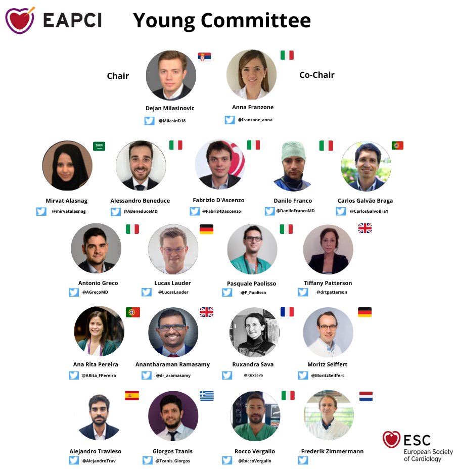 #EAPCI #E - Education #A - Advocacy #P - Publications #C - Congresses #I - Innovation Meet the 2022-2024 #EAPCI Young Committee led by @MilasinD18 & @franzone_anna Encouraging and supporting the training of future #EACPI leaders