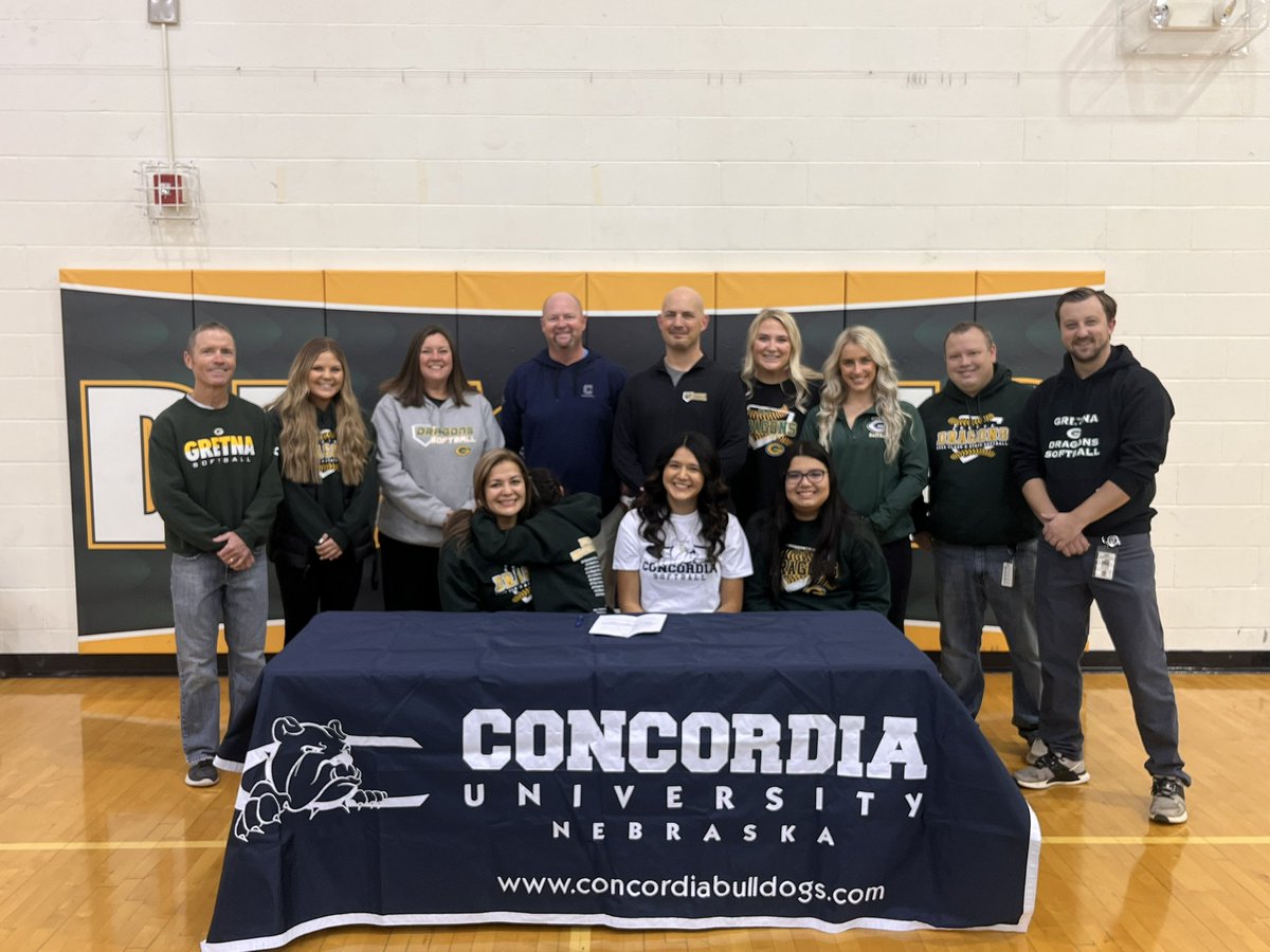 Congratulations to Kimberly Rodriquez, her family, and her coaches for signing to continue her education and play softball at @CUNEathletics.  We are proud of you Kimberly!