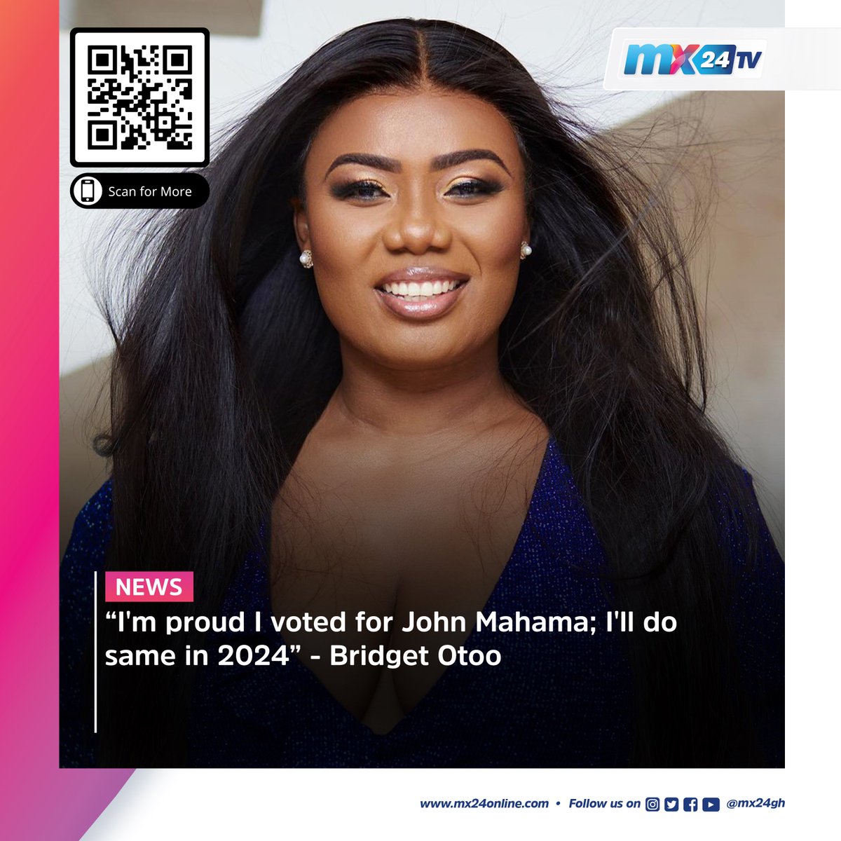 mx24gh's tweet photo. Here are today's biggest headlines. Scan the code to visit our website to read more.
#mx24gh #funfearlessfactual #Mx24news #Argentina #Netherlands #Bagbin #BridgetOtoo #YawDabo #GFA #BlackGalaxies #Heartsofoak #France #Qatar2022 #Messi #MignonduPreez #OnceUponARiddle https://t.co/g40VHtQFfL