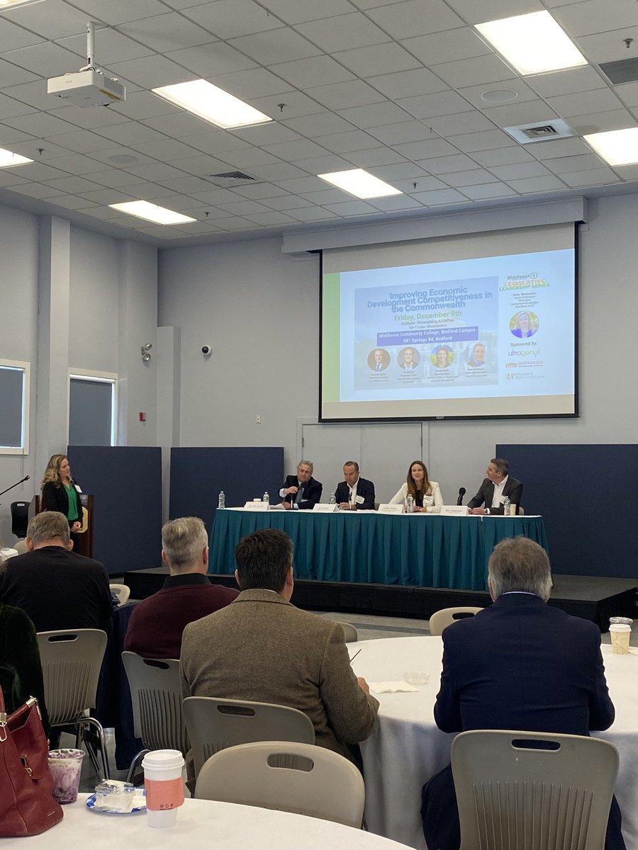 Middlesex3's tweet photo. How can Massachusetts Improve Economic Development Competitiveness? We’re tuned in for this amazing panel of Leaders in Legislation! @middlesex_cc @ultragenyx @RepKenGordon @ashleystolba @GovBizStrategy @MABizRoundtable @ONeillandAssoc https://t.co/pUuxHPVBHk