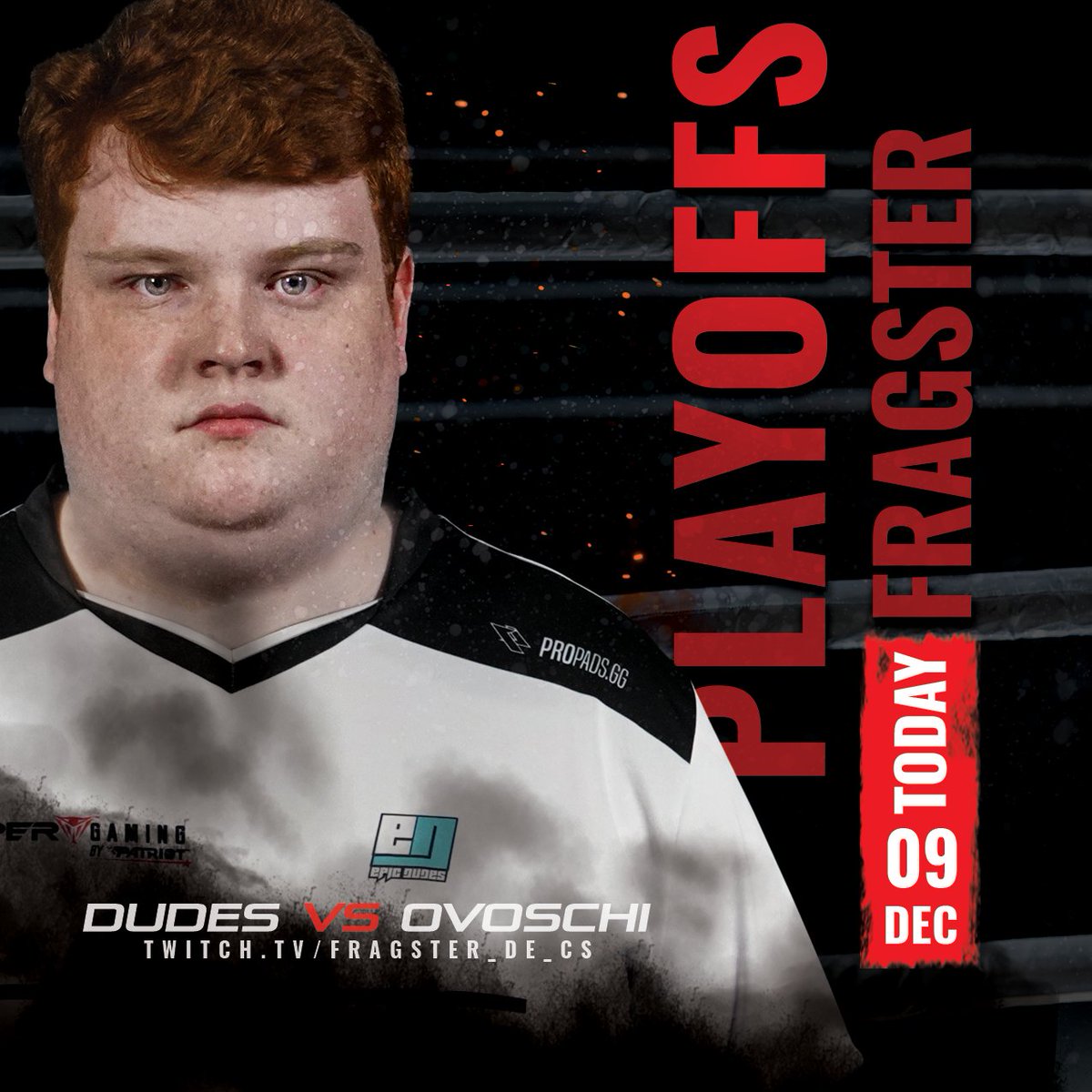 Heute ist <a href="/FragsterD/">Fragster</a> Liga Playoffs Tag! 🥳

Erstes Game in den Playoffs haben wir <a href="/OvoshiCSGO/">Ovoshi</a>.

Start angesetzt 20 Uhr, aber wir updaten später nochmal!

📺twitch.tv/fragster_de_cs
📺twitch.tv/fragster_de_cs
📺twitch.tv/fragster_de_cs

#WELIVEGAMING with <a href="/Patriot_ViperEU/">Patriot Europe</a> 🐍