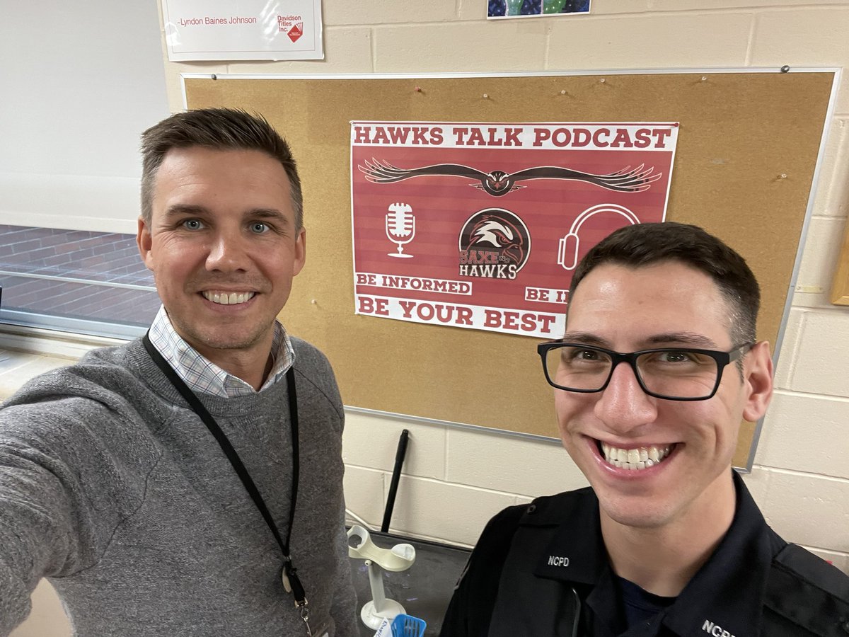JAdams7532's tweet image. Hawks Talk episode drop @SaxeMS Had a great conversation with our School Resource Officer (SRO), Matt Blank. Discussed the importance of his role, school safety, safety tips for the holiday season. open.spotify.com/episode/1uGv4i…