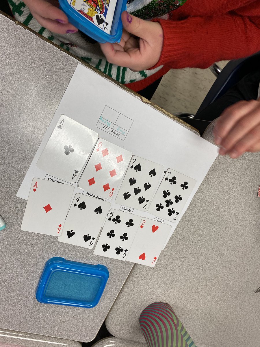 MsLongeway's tweet image. Our last Math Games Friday game was decimal war! We love a good card game! @FenelonTownship #tldsbmath #tldsblearns