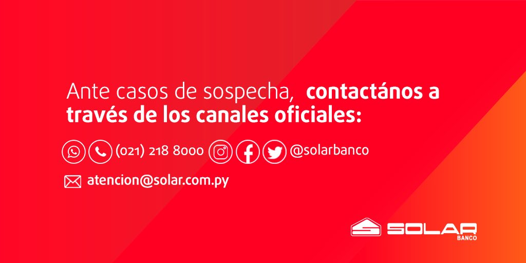 solarbanco's tweet photo. 🚨RECORDÁ ESTO SIEMPRE 🚨
Desde Solar, velamos por la seguridad de nuestros clientes. Por eso te dejamos las siguientes recomendaciones.
#SolarBanco #DecidirSer https://t.co/CvIW8xcobk