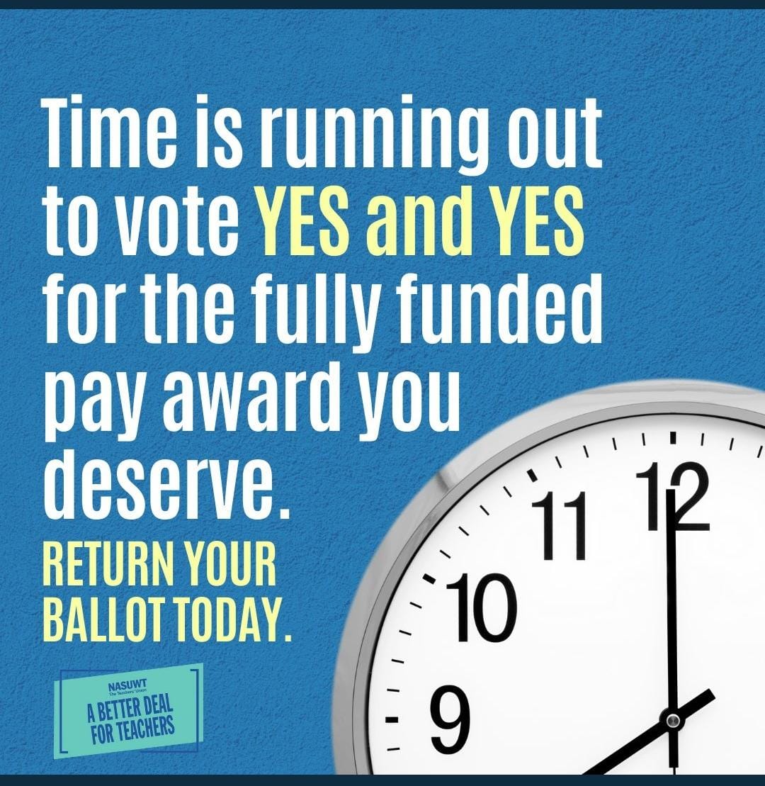 Someone just said to me  "the unions are useless." I had to remind them that members are the union and  shared youtu.be/lrjySOFLXgg - #TUC
Teachers act now - return you ballot "You are the UNION"#NASUWT <a href="/cbnasuwt/">Central Bedfordshire NASUWT</a> <a href="/NasuwtNorthBeds/">NASUWT North Bedfordshire</a>