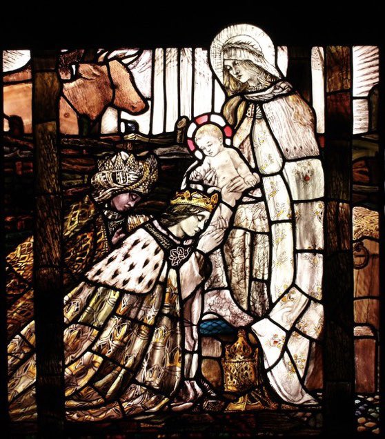 Our #StainedGlass #AdventCalendar DAY 9 is this moving Arts & Crafts Adoration of the Magi by #ChristopherWhall @SloaneChurch ~ photo copyright @HolyWellGlass who conserved the windows @NellytheWillow @heartchitecture @ArtGuideAlex @NatChurchTrust @ianarchiebeck @ArtWorkersGuild