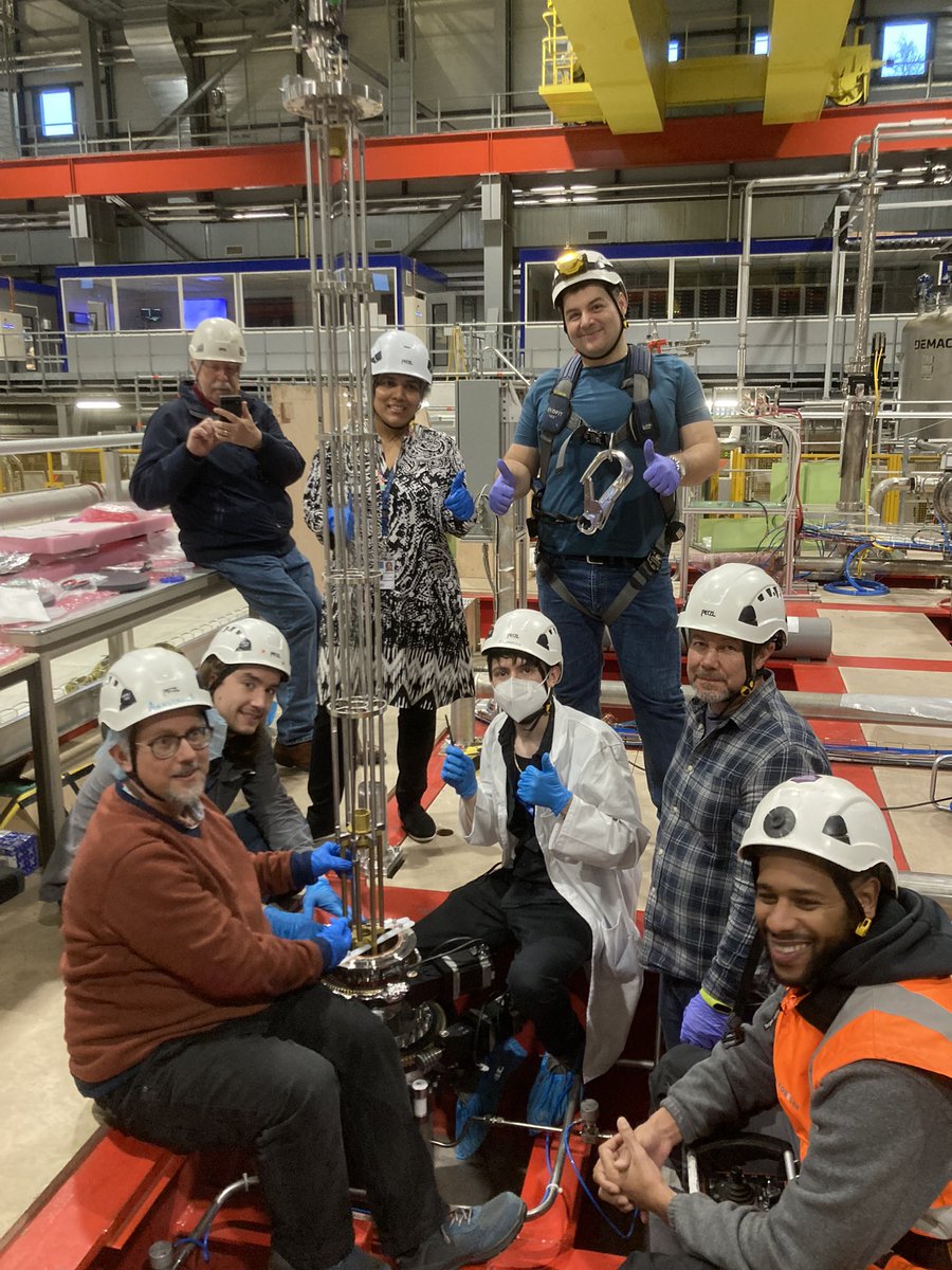 LateMattia's tweet photo. First @DUNEScience laser calibration system installed at #protoDUNE at @CERN’s #NeutrinoPlatform by the @LosAlamosNatLab &amp; @lip_pt teams to produce controlled tracks inside the 700+ tons Liquid Argon Time Projection Chamber for better reconstruction of #neutrino events https://t.co/vs7OhWeL2s