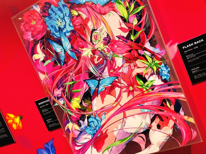 ご縁あってMikaさんの個展(内覧会)へお邪魔させて頂きました!唯一無二の色鮮やかな世界とっても素敵でした…明日からなのでぜひ〜!#REVENGEPOP #MikaPikazo展 