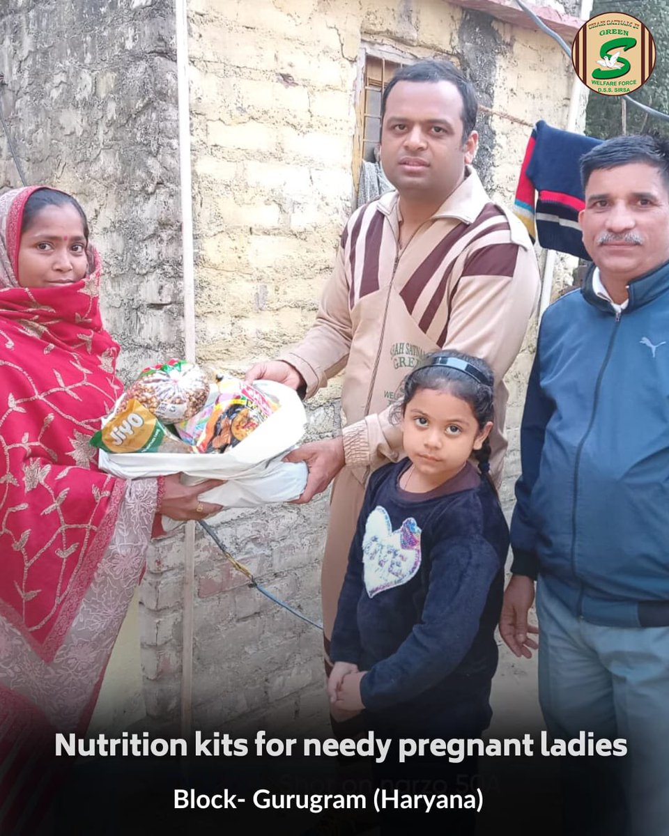 GreenSwelfares's tweet photo. Your small act of kindness can bring good changes in someone's life. Volunteers distributed ration and nutrition kits to pregnant needy women. With the inspiration from Saint Dr. @Gurmeetramrahim Singh Ji Insan, they are always ready to support needy! #WelfareActivities #Wellness https://t.co/1e4dnNzBiG