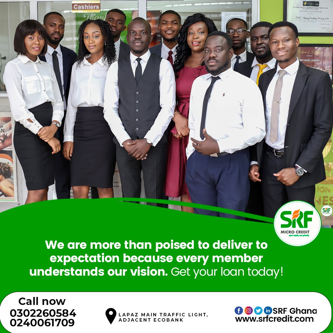 srfmoneylending's tweet photo. We have a team that is more than ready to help you.

Remember to contact us for a loan if you live in Accra.

Call now: 0302260584/0240061709

Or apply online: https://t.co/bvuFXk8FzS

#quickloan #easyloan #reliableloan #srfmicrocredit https://t.co/lCrRULskhe