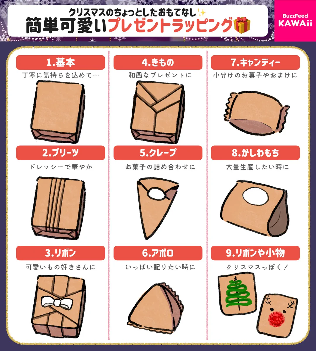 可愛く包みたいときに知っているとすごく役立ちそう！いろいろなプレゼントラッピングのまとめ！