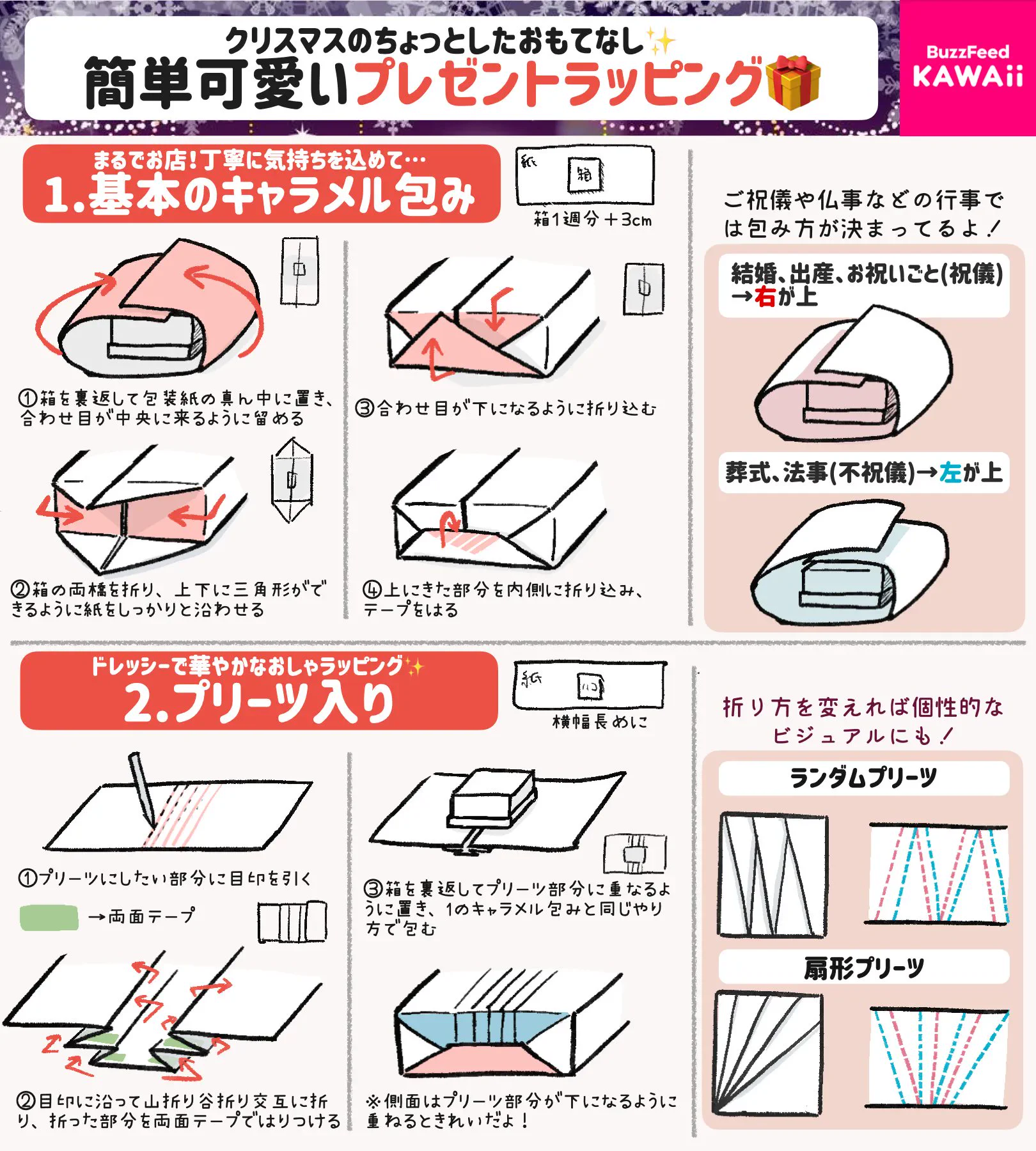 可愛く包みたいときに知っているとすごく役立ちそう！いろいろなプレゼントラッピングのまとめ！