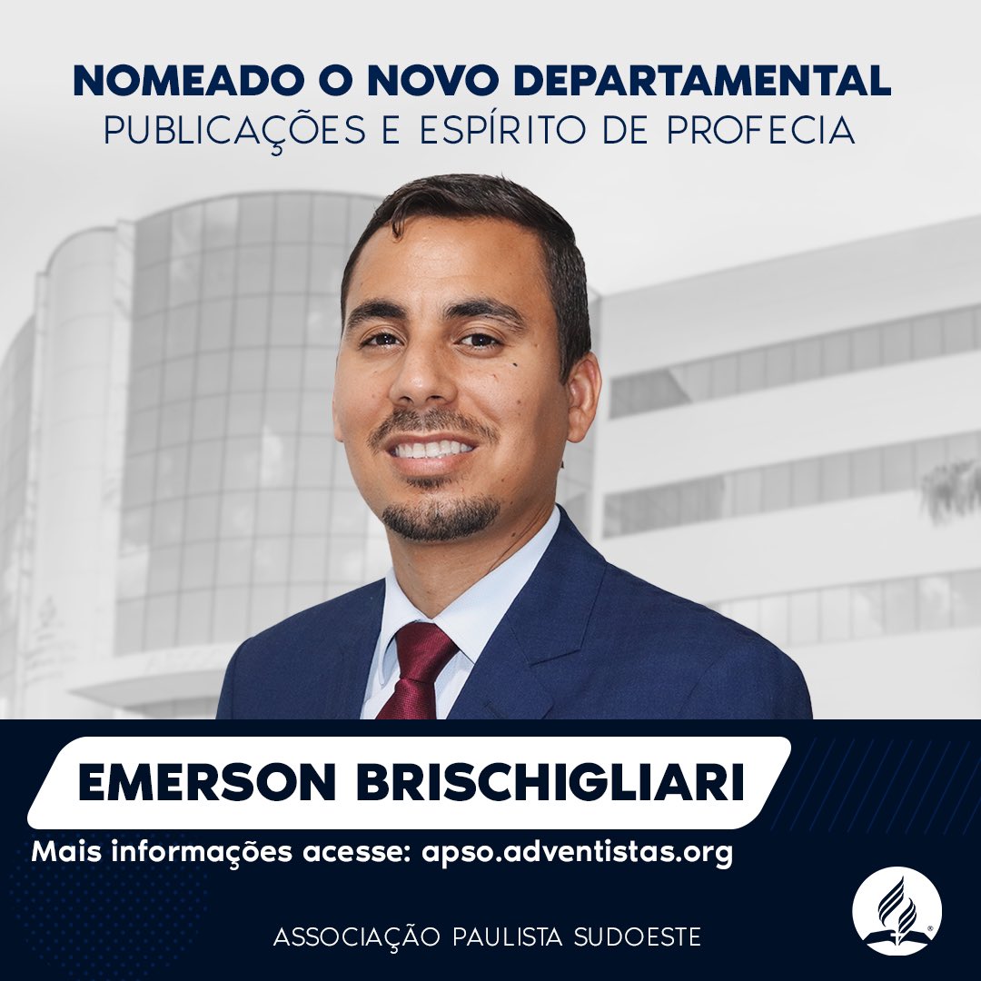 Novo departamental de Publicações e Espírito de Profecia da APSo. 📚

Que Deus possa guiar e abençoar tudo que se seguir. 🙏🏻