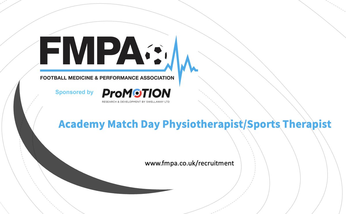 FMPA_Official's tweet photo. FMPA RECRUITMENT: New job added
⚽ Academy Match Day Physiotherapist/ Sports Therapist
#workinfootball #getintofootball #sportstherapist #physiotherapist
➡️ https://t.co/Xa2mGhKuUb https://t.co/7TBUosckOt