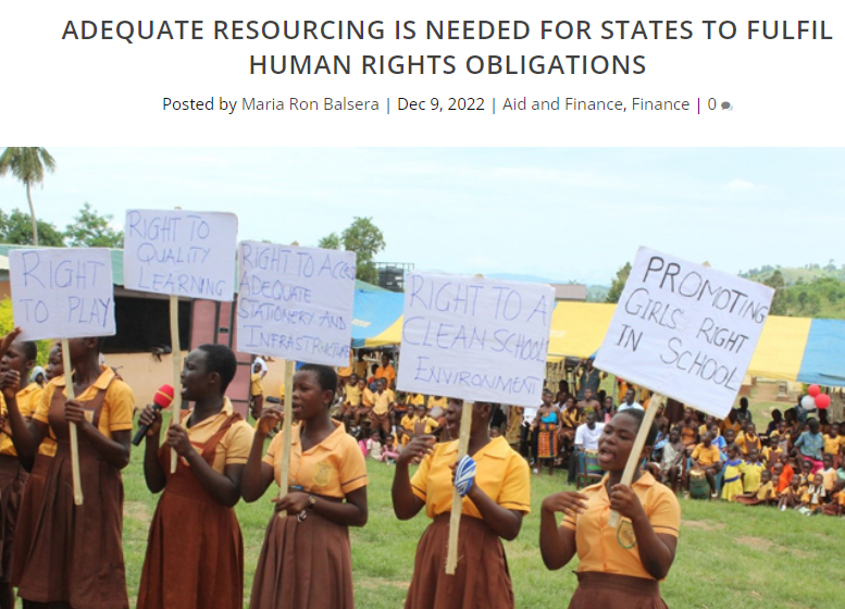 New blog: Adequate Resourcing is Needed for States to Fulfil Human Rights Obligations by <a href="/MariaBalsera3/">Maria Balsera</a>  #humanrightsday22 <a href="/UKFIET/">UKFIET</a> <a href="/ActionAid/">ActionAid</a> #TaxPaysForEducation