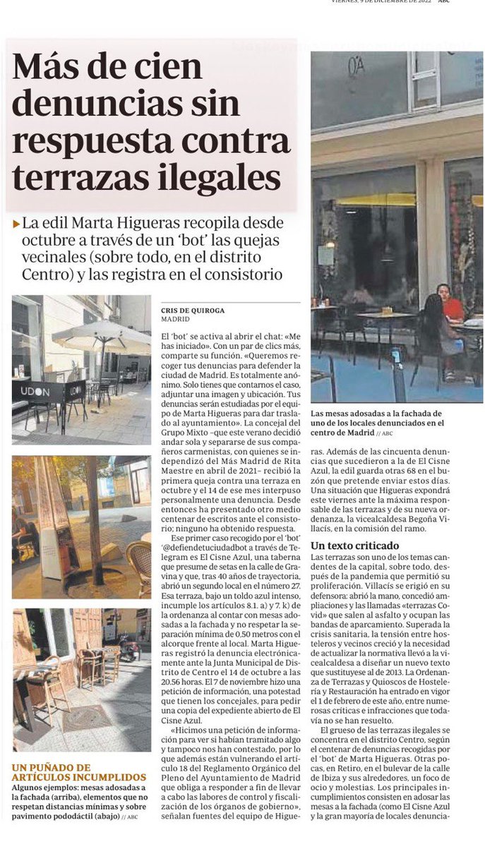 Marta Higueras tweet media