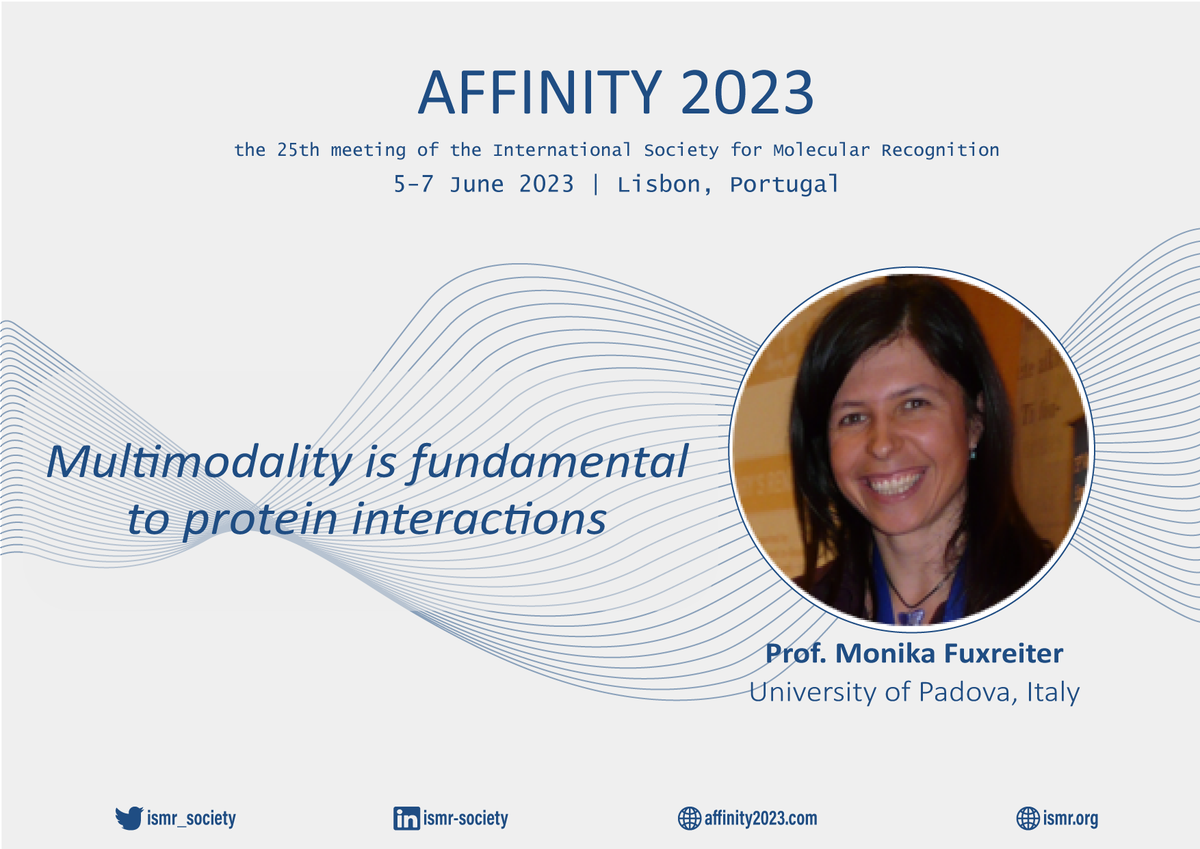 ismr_society's tweet photo. Monika Fuxreiter is a Full Professor at @UniPadova. She is a computational chemist known for the concept of fuzziness in protein interactions. Don't miss her talk at #affinity2023 
@ismr_society https://t.co/D9PExTqwOk