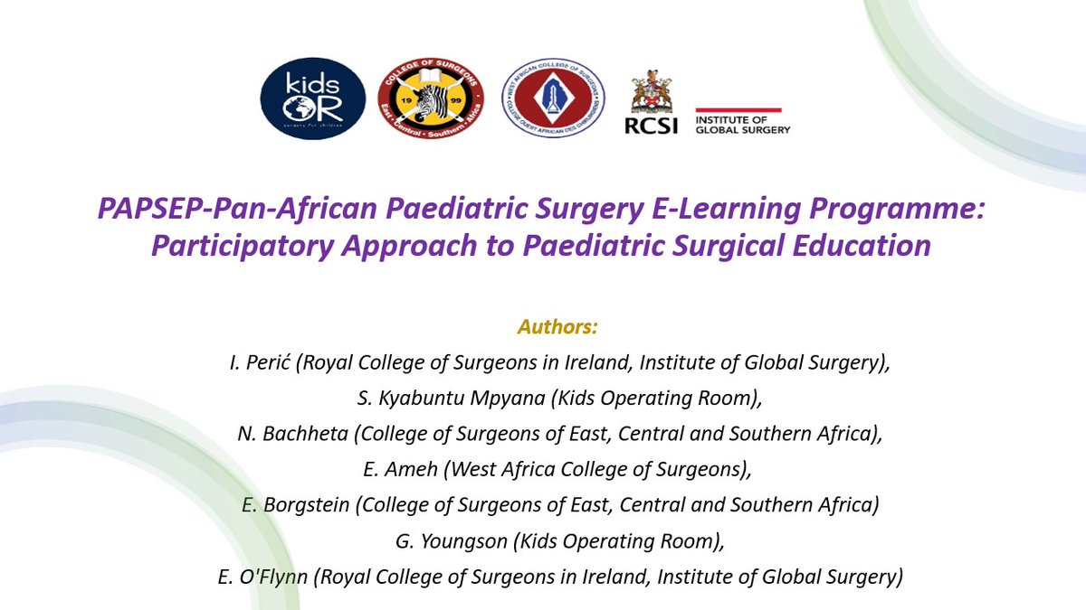 Very honoured to have not one but two papers 📝📝up for presentation @COSECSA Scientific Conference in #Namibia this afternoon! 

1⃣@RCSI_GlobalSurg Education Programme Officer Dr @ines_peric will present on PAPSEP 

rcsi.com/surgery/global…

#RCSIengage