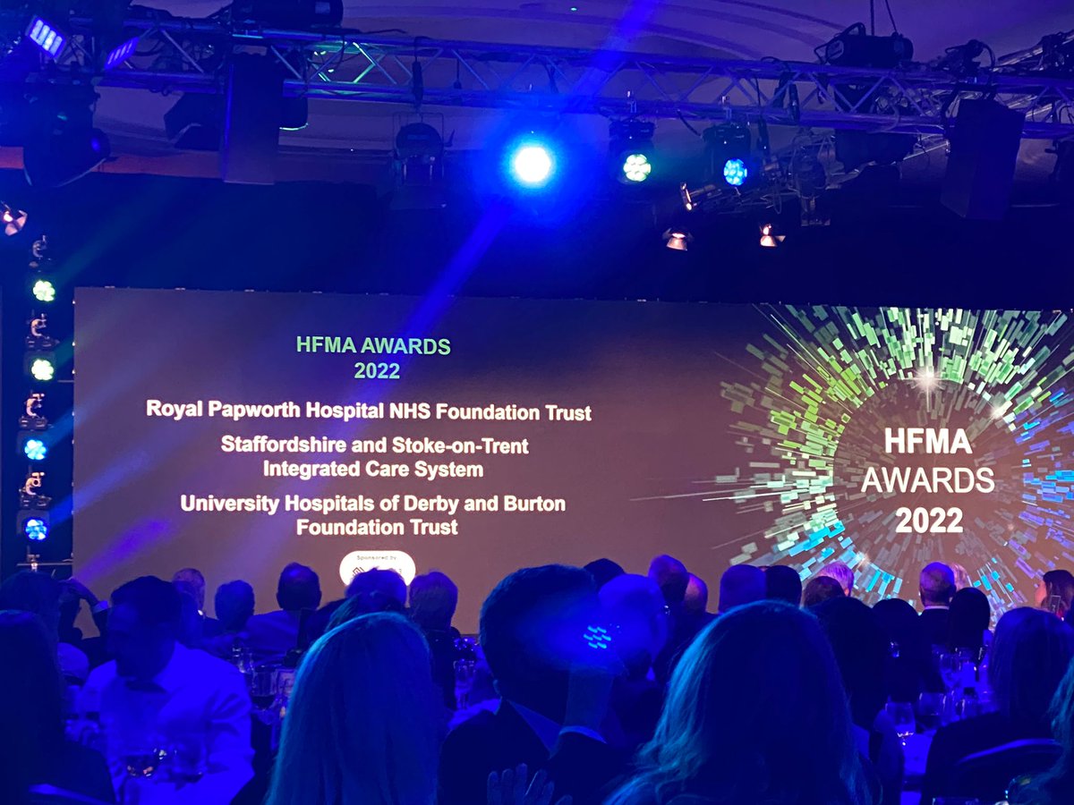 Kay__Jones's tweet photo. It was not our turn to pick up the award last night but we are certainly inspired to continue 'Adding Value Together' &amp; be back in 2023!! Thank you @HFMA #HFMA2022 @UHDBTrust https://t.co/We2cagP4aM