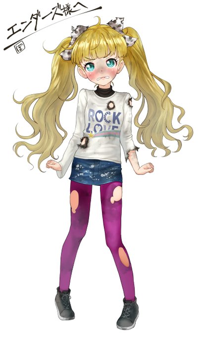 Skebで大破的な事になってるめあいーを描きました 