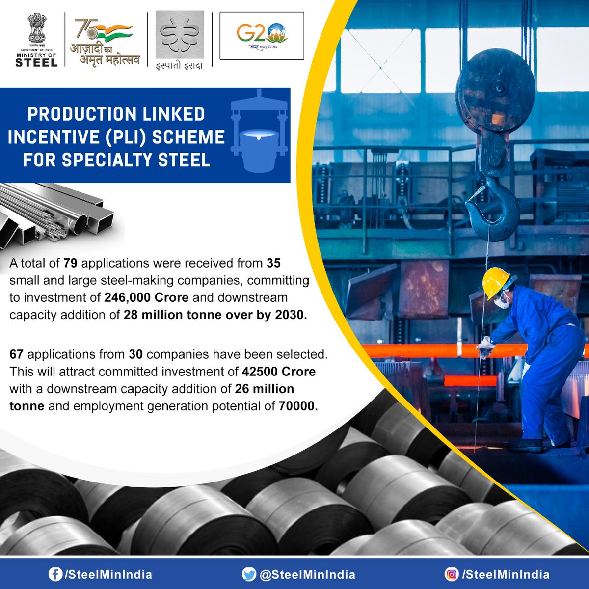 Ministry of Steel on Twitter "The Union authorized the