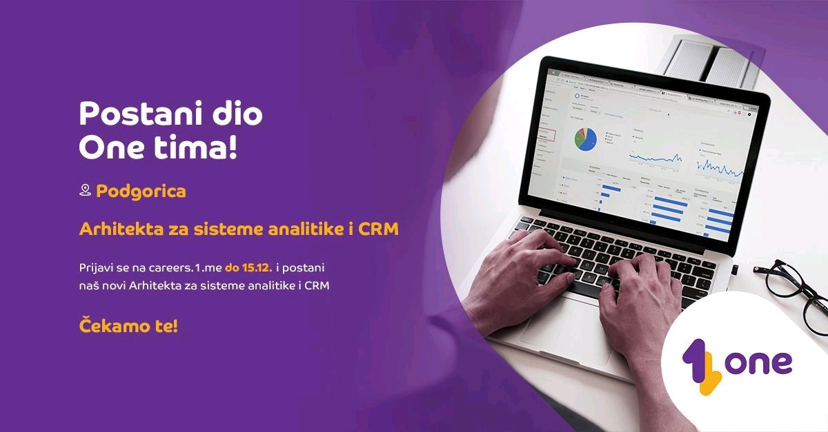 Iskoristi priliku i pridruži se One timu na poziciji Arhitekte za sisteme analitike i CRM! Provjeri detalje o poziciji i prijavi se na:   lnkd.in/dMiQfqqe ​
​
Konkurs je otvoren do 15. decembra!