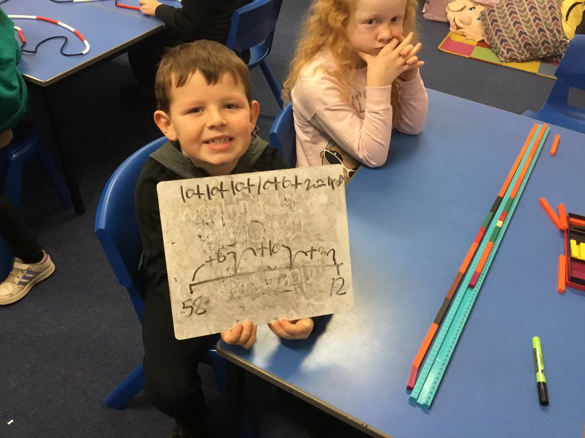 LochsidePS's tweet photo. This morning we used manipulatives to explore number sentences and empty number lines! This was great fun - we really benefited from the use of concrete manipulatives. Good job, #P3Mallard! 😃 #maths #education #concretelearning #handsonlearning #practicalmaths #countingisfun https://t.co/zqr4G4ZqW2