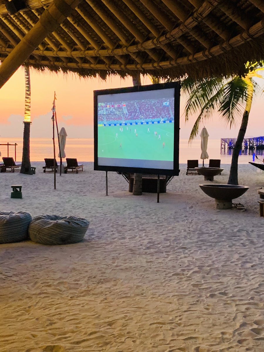 There are many ways of watching the Football World Cup… and then there is my way. 😊⚽️
