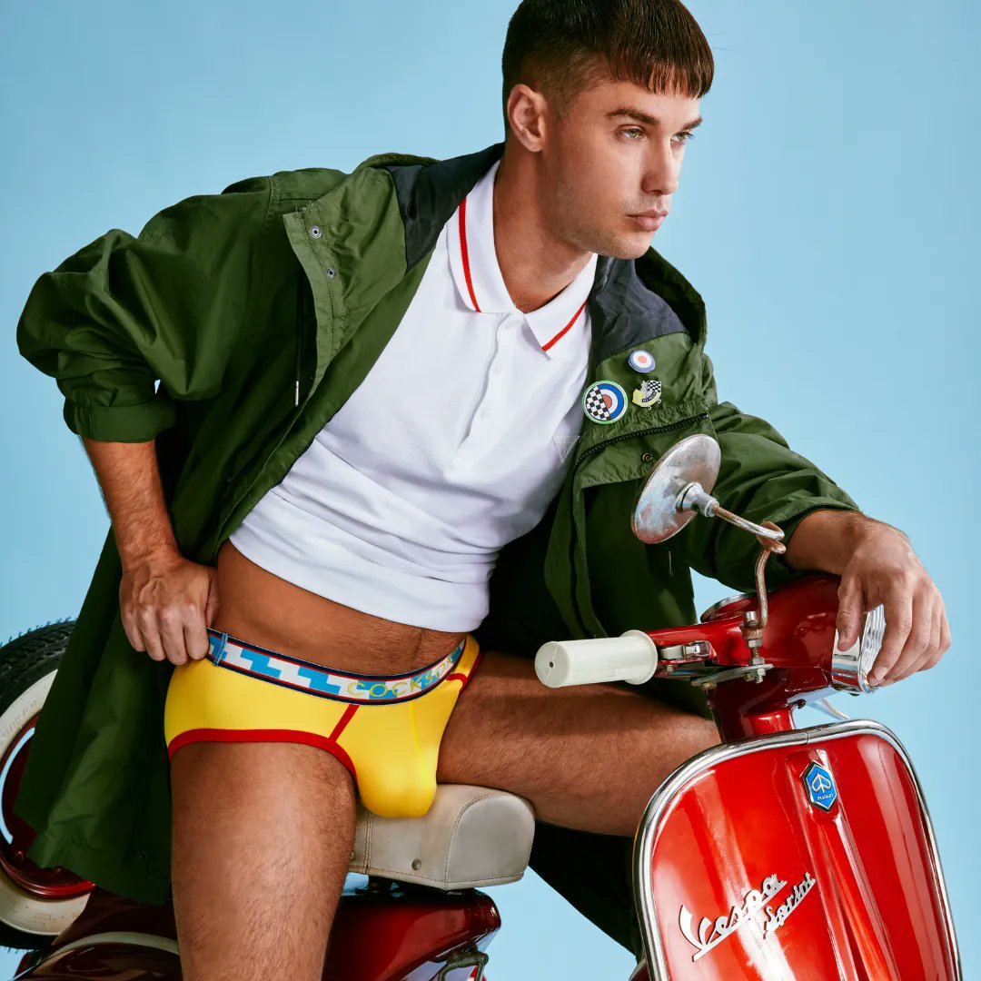 cocksox's tweet photo. A throwback to sharp style, parka jackets and Italian scooters - Cocksox Mod Collection underwear, out now https://t.co/OpaXP7rsT8 - #style #ParkaJacket #italian #scooter #cocksox #Mod #CocksoxMod #ModFashion #ModStyle #underwear https://t.co/cueVmYdwFK