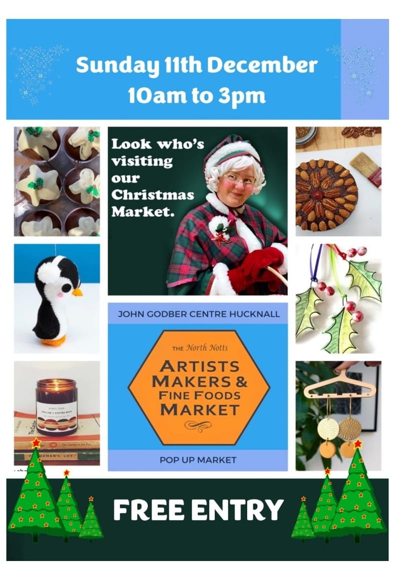 It's a busy weekend <a href="/JohnGodberCentr/">John Godber Centre</a> next door to <a href="/StMMHucknall/">St Mary Magdalene</a> this weekend: Fri9thDec Tabletop Sale; Sat10thDec Glamour Girls cabaret; Sun11thDec Artists, Makers, Fine Foods Market Notts - see tinyurl.com/3eyc7spd for info #ThingsToDoInHucknall #NG15