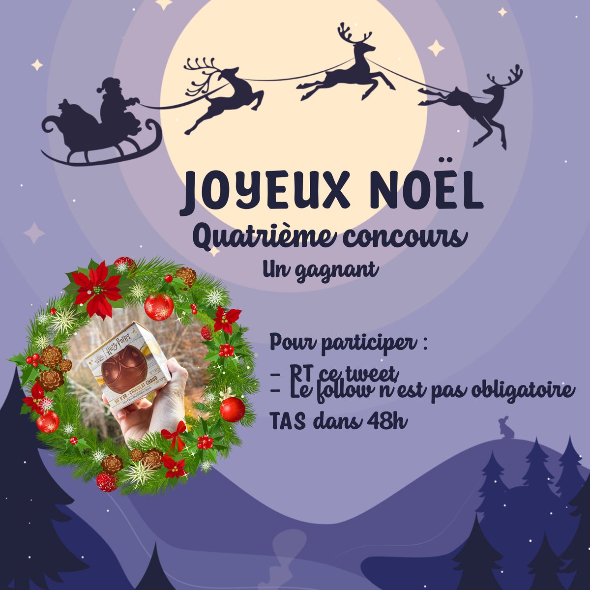MathyMoon's tweet photo. Nous sommes le 9 Décembre et voici le quatrième concours ⚡️

À gagner un vif d'or Chocolat Chaud Harry Potter ! Composé de chocolat au lait avec des mini-guimauves ! 

Pour participer:
- RT ce tweet
- Le follow n'est pas obligatoire 

TAS: 48h https://t.co/MMecOb416m