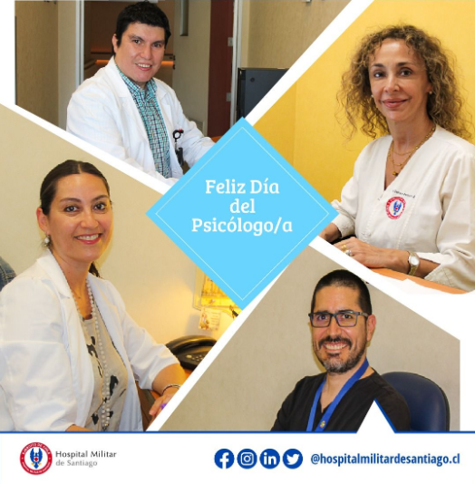 📢FELIZ “DÍA DEL PSICOLOGO/A” 🎉

✳ Felicitamos a todos los psicólogos del Hospital Militar de Santiago (HMS), en su día.

✳ Les enviamos un afectuoso saludo y los reconocimientos por su importante labor.