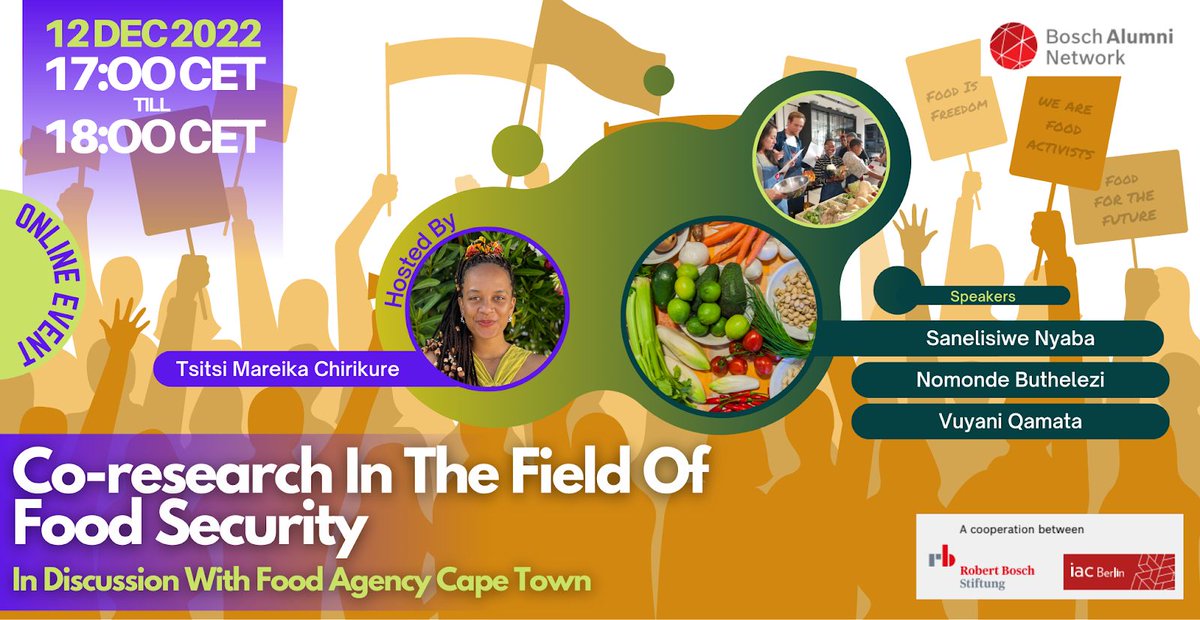 FoodAgencycpt's tweet image. Last panel discussion for the year with #boschalumninetwork talking #coresearch and what it means for #foodsecurity research in Cape Town! Monday 12 December,6pm for Cpt. Link: boschalumni.net/events/101180 

#fact #foodjustice #food #foodresearch #factcapetown