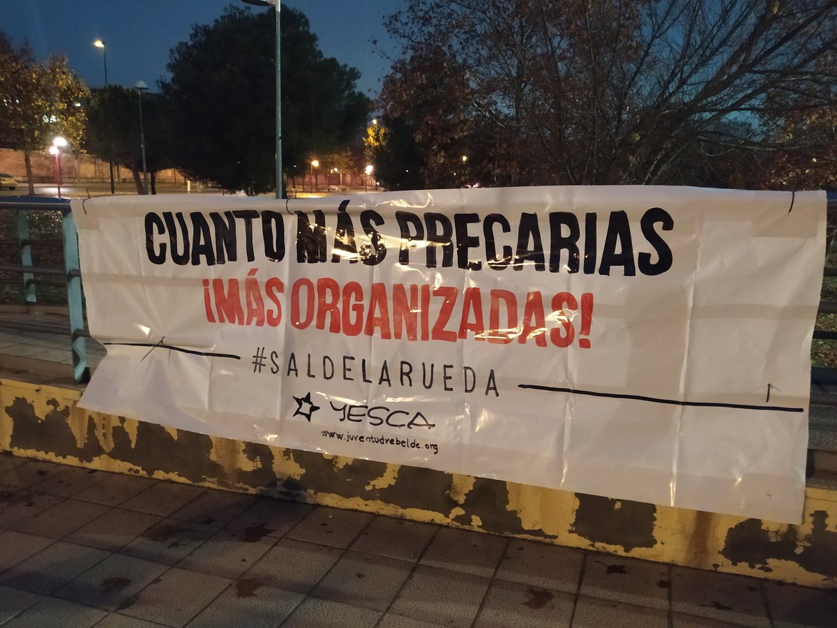 Organización y lucha frente a la precariedad que absorbe nuestras vidas.

Frente al modelo capitalista español: #SalDeLaRueda ⚙️🔥