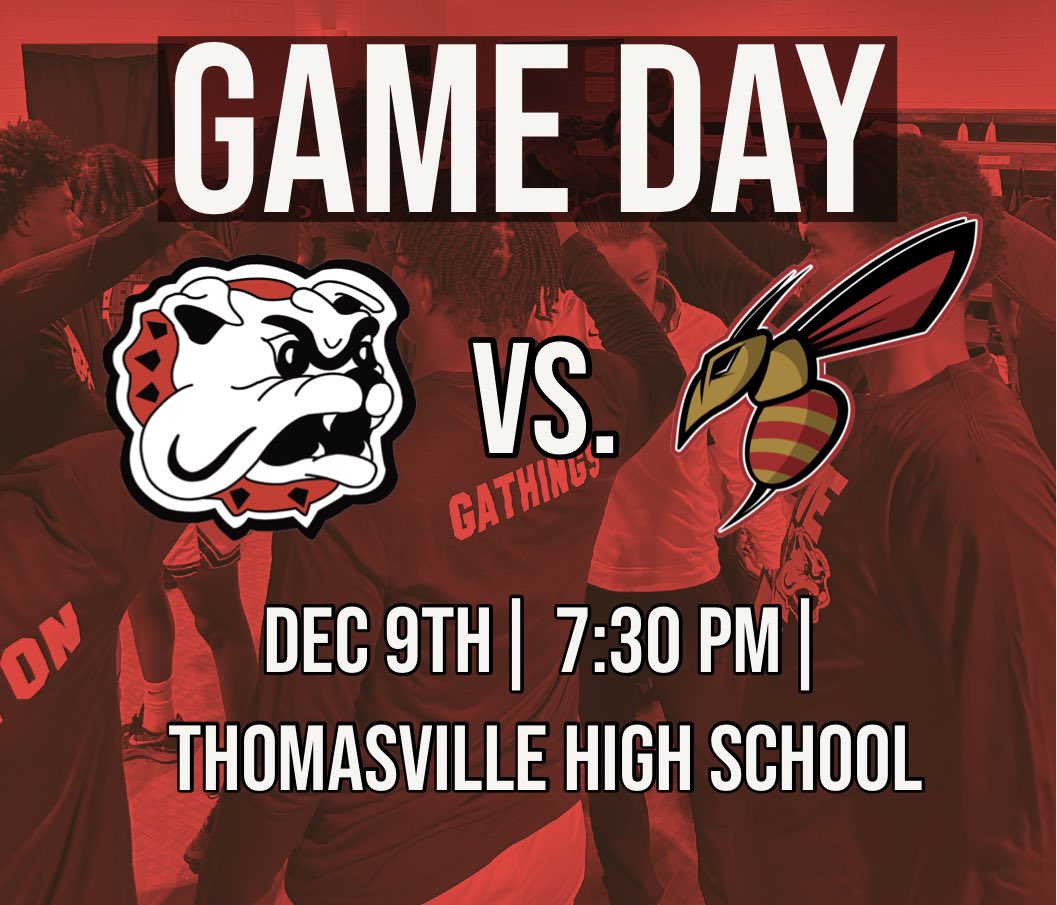 It’s GAME DAY ❤️🖤🤍 It’s the first conference game of the season!!! 
#bulldogbasketball <a href="/THSAthleticsNC/">Thomasville Bulldog Athletics</a> <a href="/thomasvillehigh/">THS Bulldogs</a> <a href="/CCC_GR/">CCC ATHLETICS</a> 

🆚 Salisbury HS
⏰ 7:30 pm
📍 Brown Finch Gymnasium, Thomasville
📺 NFHS Network