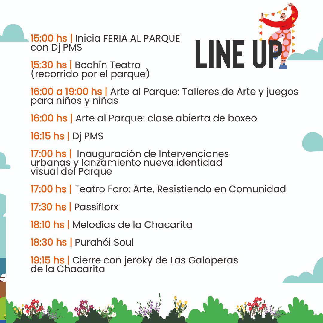 amigos_parque's tweet photo. ¡Sábado de actividades en el PARQUE CABALLERO! 🌳🍃🎉🎈✨🥳

Este sábado 10 de dic, Día Internacional de los DDHH, el Parque Caballero será centro de diversas actividades, recordando que el acceso al espacio público es un derecho de todas las personas. 
👇🏻 https://t.co/Ugw8KhKAy8