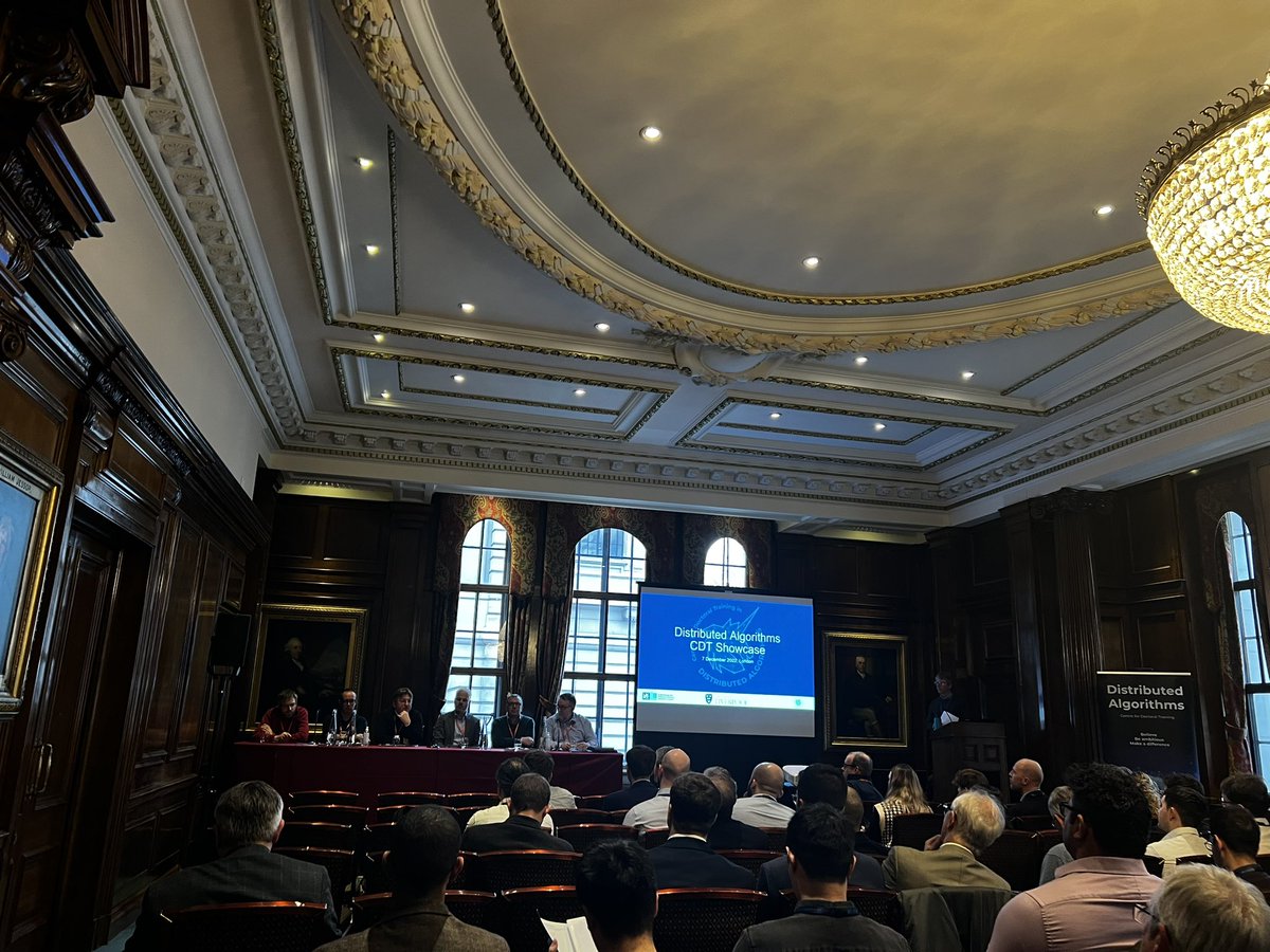 DACDTUoL's tweet photo. What a great week for our CDT. Our very first in-person #CDTShowcase bringing together students from all four cohorts and partners, supervisors and stakeholders! Inspiring was the word of the event! #distributedalgorithms #phdjourney @OGGSVenue @EPSRC https://t.co/MJhXUt6qOa