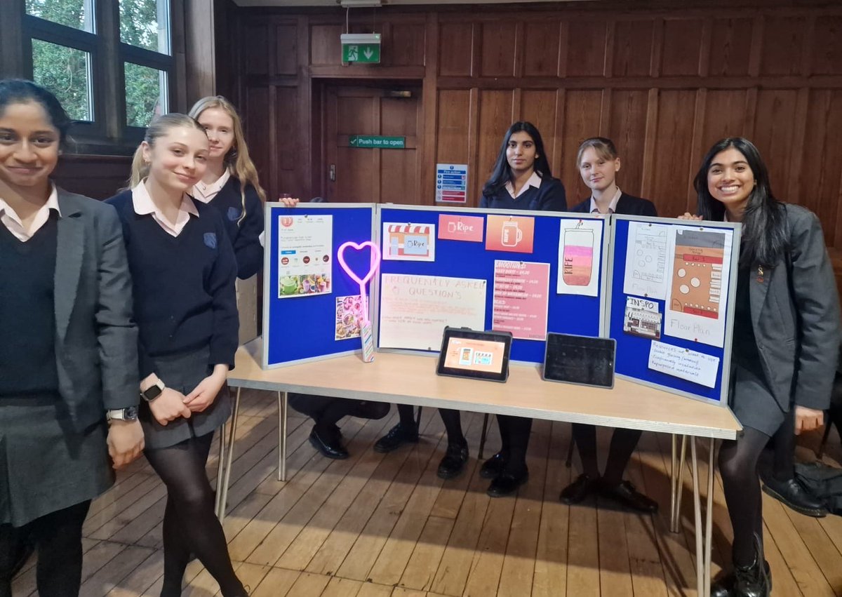 Delighted to welcome <a href="/BBomPatisserie/">Bom Bom Patisserie</a> and <a href="/pulpbuild/">PulpBuild</a> to school yesterday to help with our Y9/10 Academic Extension Day. Girls took on board lots of new information to configures their cafes, create impressive brand and marketing campaigns, and produce exciting menus.