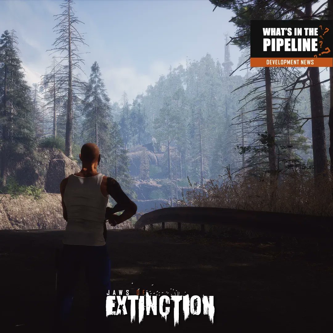 playjoegame's tweet photo. The world is really starting to look something and slowly expanding. What is your favourite place to visit in Jaws of Extinction. #indiegame #indie #gamedev #indiegamedev #indiegames #unrealengine #UE4 https://t.co/xso5TDrlFd