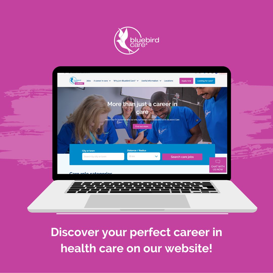 We understand that life can get very hectic, so we’ve made our recruitment process very easy 🙌🏼

- Apply online
- Our team will be in touch
- Head to the interview
- Take part in our training 

Apply today at bluebirdcarecareers.ie